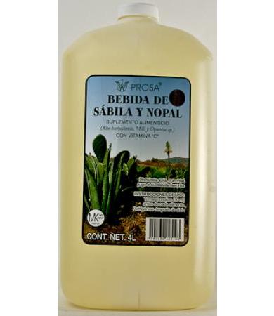 BEBIDA DE SABILA Y NOPAL PROSA 4 LT