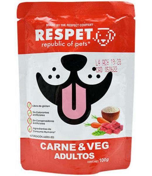 ALIMENTO PARA PERRO ADULTO CARNE VEGETALES 100 G RESPET COMPANY
