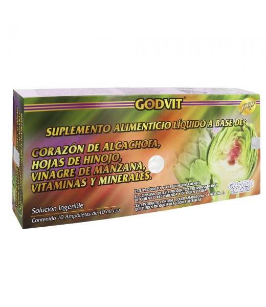 AMP. CORAZON DE ALCACHOFA C 10 C HOJAS DE HINOJO VINAGRE DE MANZA GN+VIDA