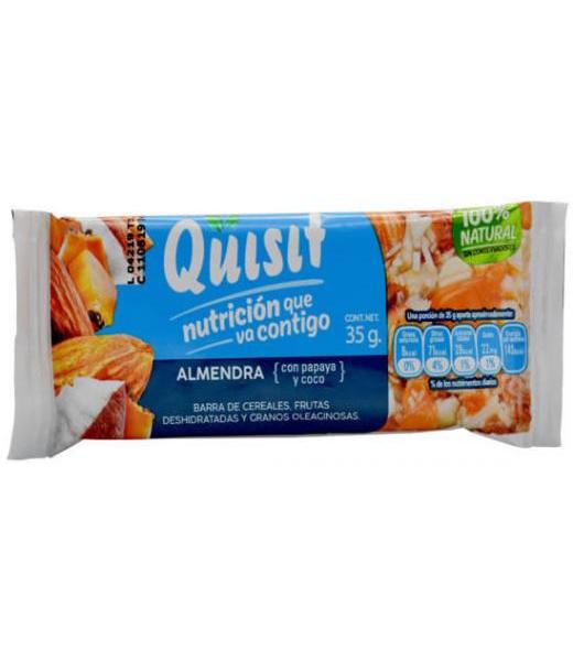 BARRA DE CEREALES CON ALMENDRA 35 G QUISIT P 12