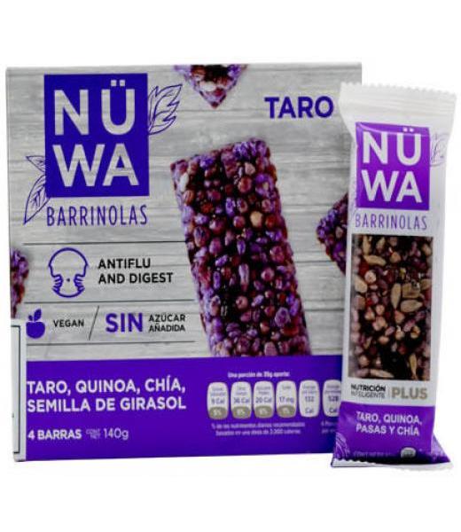 BARRA DE SUPERFOODS QUINOA TARO 35 G NUWA P 8