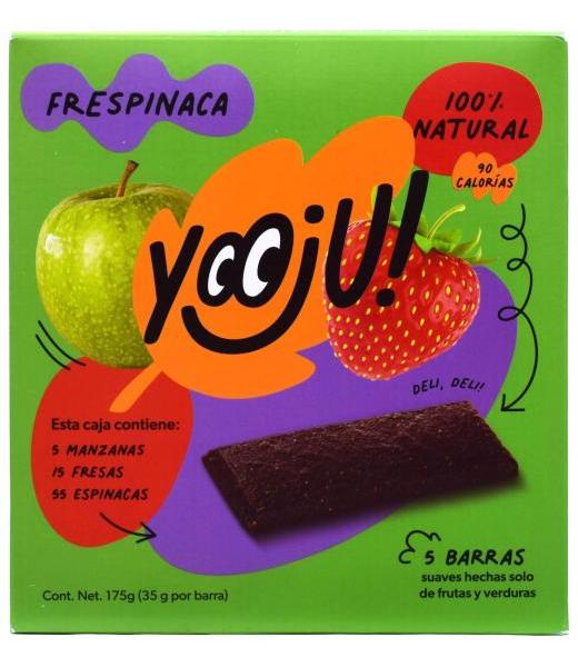 BARRA MANZANA FRESA ESPINACA 35 G YOOJU P 5