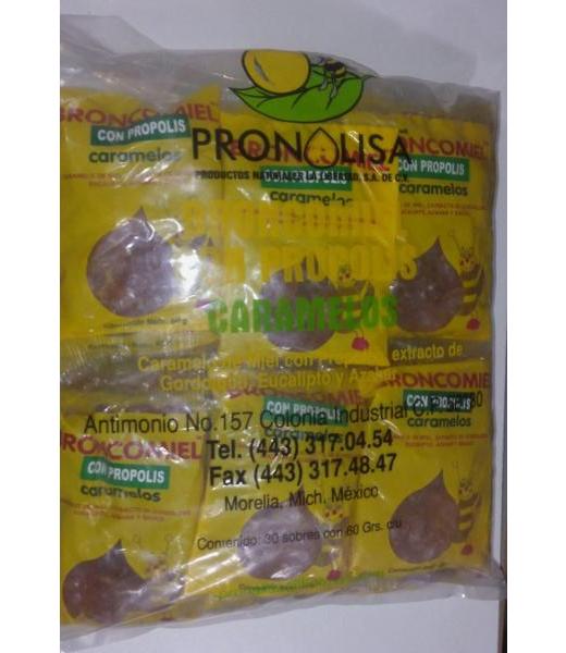 BOLSA DE CARAMELO MIEL Y PROPOLEO C MENTHA C 55 PZS LA TIA TRINI