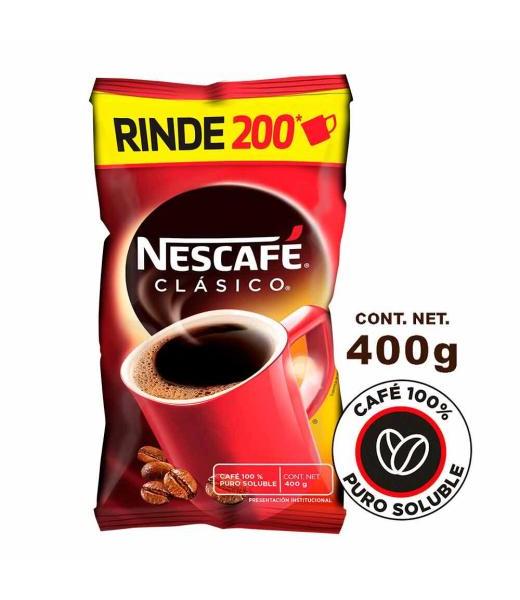 CAFE SOLUBLE NESCAFE CLASICO BOLSA 400G