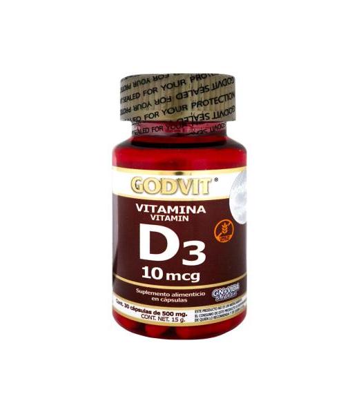 CAPS. VITAMINA D3 C 30 500 MG GN+VIDA