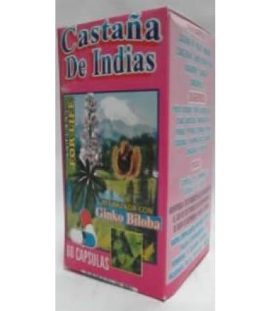 CAPS. CASTAÑO DE INDIAS C 50. REFORZADA CON GINKO BILOBA MAYAMEX