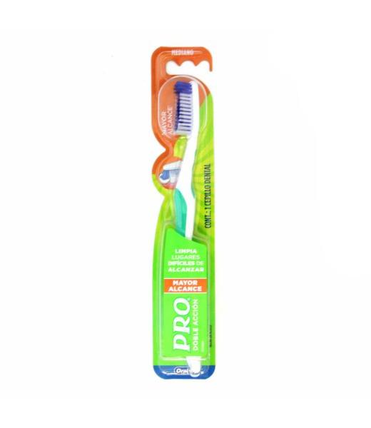 CEPILLO DENTAL PRO DOBLE ACCION MAYOR ALCANCE