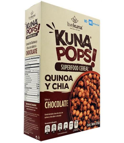 CEREAL DE QUINOA SAB CHOCOLATE 225 G KUNA POPS
