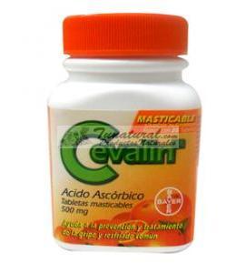 CEVALIN MASTICABLE SABOR NARANJA 500 MG 20 TAB