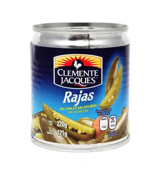 CHILES JALAPEÑOS RAJAS CLEMENTE JACQUES 220 GR