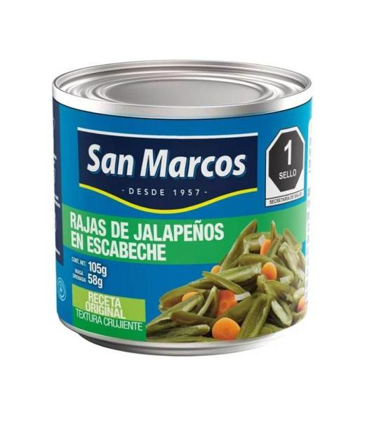 CHILES JALAPEÑOS RAJAS SAN MARCOS 105 GR