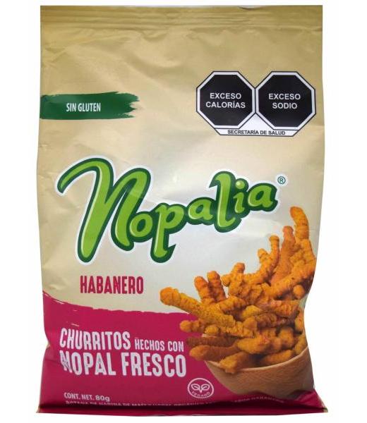 CHURRITOS DE NOPAL HABANERO 80 G NOPALIA