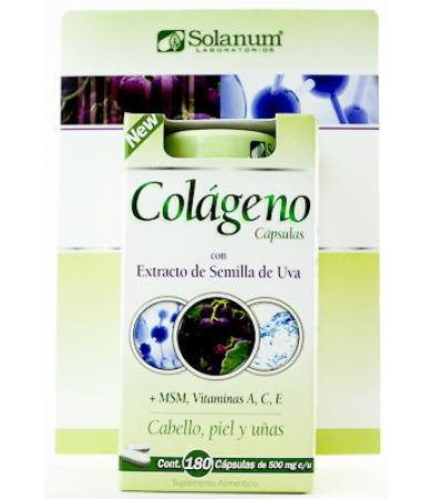 COLAGENO CON EXTRACTO DE SEMILLA DE UVA 180 CAP SOLANUM