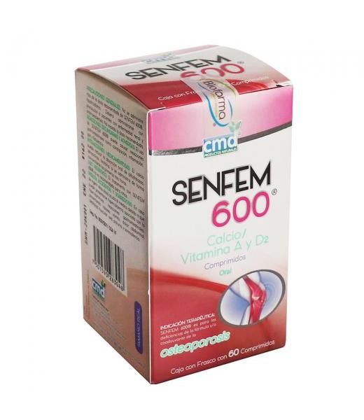 COMP. SEN FEM 600 C 60 CALCIOVIT. A Y D2 (OSTEOPOROSIS) CMD
