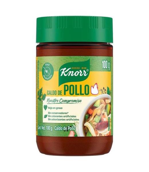 CONSOME DE POLLO KNORR SUIZA FRASCO 100 GRAMOS