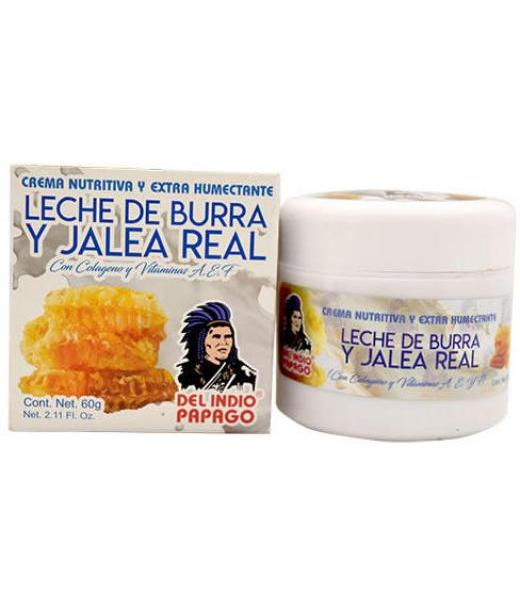 CREMA DE LECHE DE BURRA Y JALEA REAL 60 G DEL INDIO PAPAGO