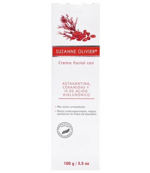 CREMA FACIAL CON ASTAXANTINA CEREMIDAS Y ACIDO HIALURONICO 100 G