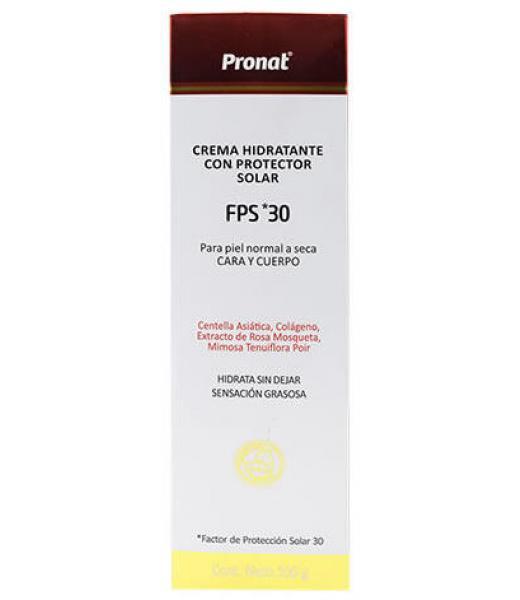 CREMA HIDRATANTE CON PROTECTOR SOLAR FPS 30 100 G PRONAT