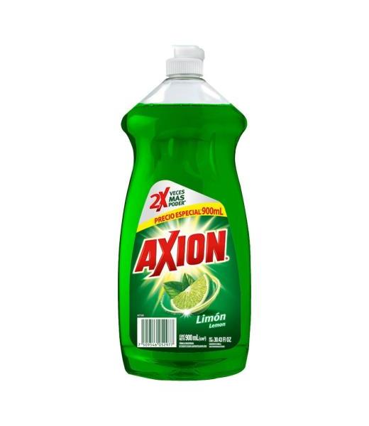 DETERGENTE LAVATRASTES LIQUIDO AXION LIMON 900 ML