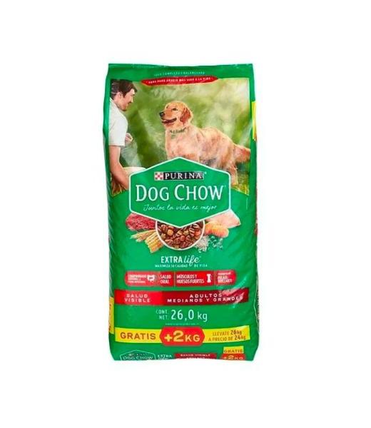 DOG CHOW ADULTOS MEDIANOS Y GRANDES 26KG