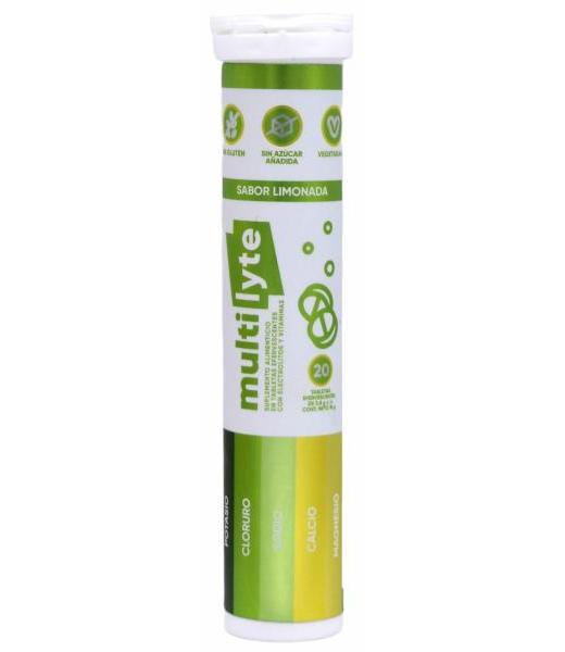 EFERVECENTES ELECTROLITOS VITAMINAS LIMONADA 20 TAB MULTILYTE