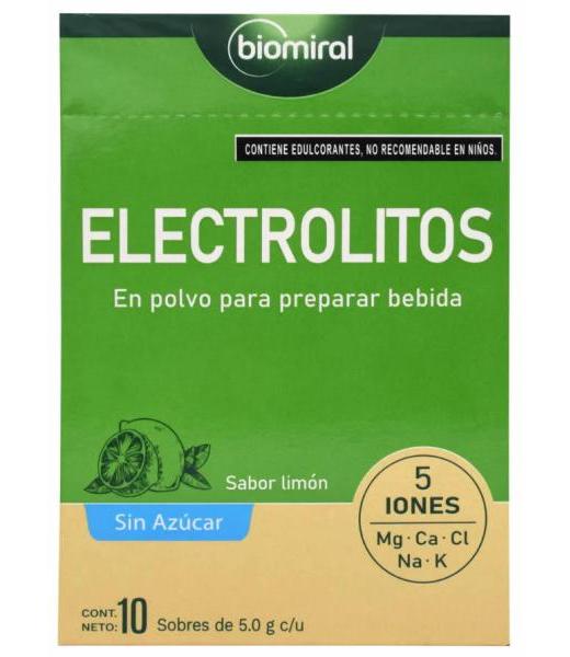 ELECTROLITOS LIMON 10 SOB 5 G C U BIOMIRAL P 10