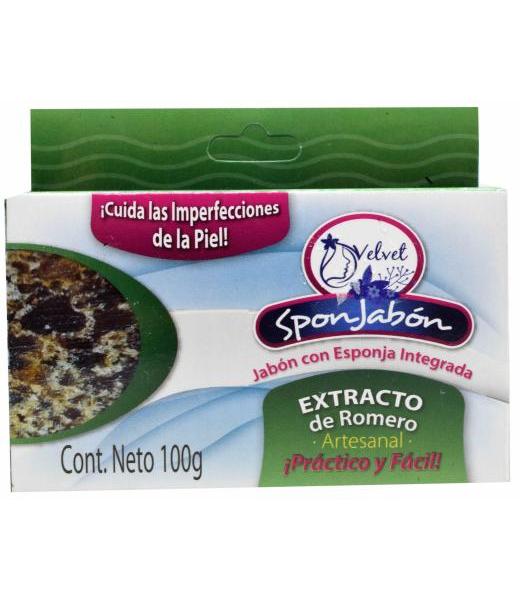 ESPONJABON EXTRACTO DE ROMERO 100 G VELVET