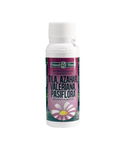 EXT. FLUIDO COMPUESTO DE TILA AZAHAR VALERIANA PASIFLORA 55ML PRODUCTOS DEL ROBLE