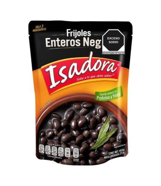 FRIJOLES ENTEROS NEGROS ISADORA 454 GR