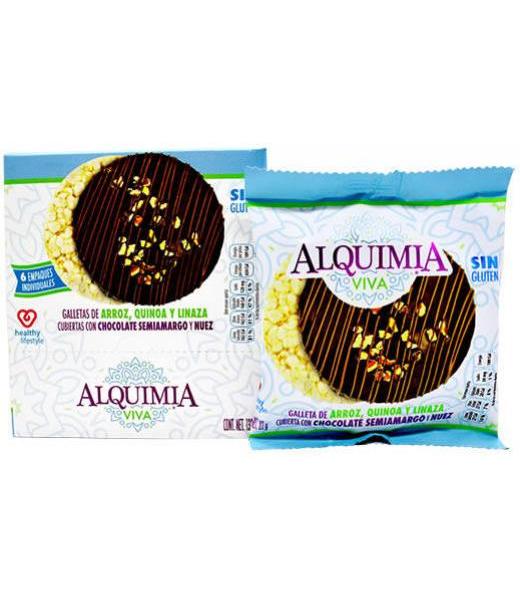 GALLETA DE ARROZ QUINOA NUEZ 22 G ALQUIMIA P 6