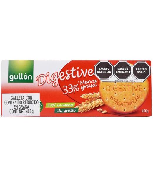 GALLETA DIGESTIVE MENOS GRASA 400 G GULLON