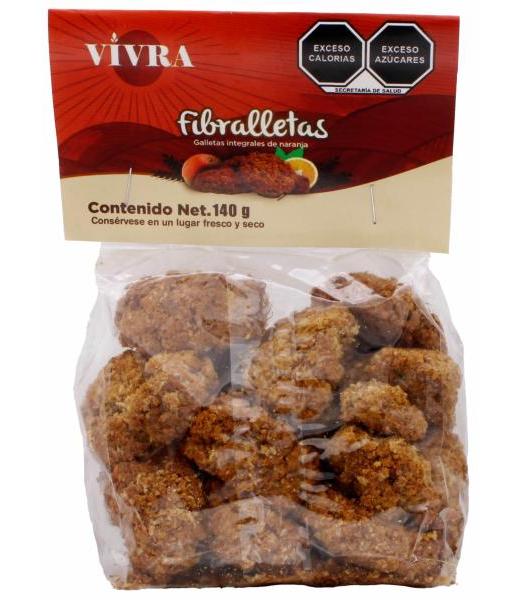 GALLETA FIBRALLETAS DE NARANJA 140 G VIVRA