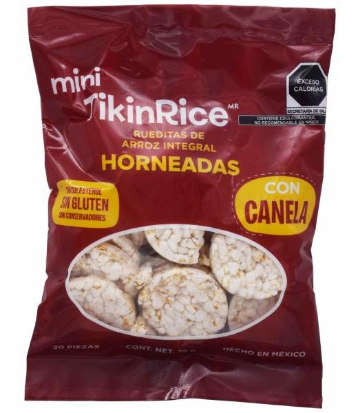 GALLETAS DE ARROZ INTEGRAL CANELA 28 G MINITIKINRICE