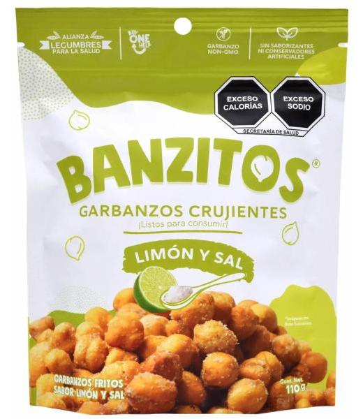 GARBANZOS CRUJIENTES LIMON Y SAL 110 G BANZITOS