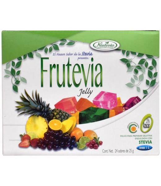 GELATINA CON STEVIA FRESA 25 G FRUTEVIA P 24