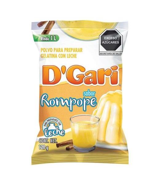 GELATINA DGARI SABOR LECHE ROMPOPE 120 GR