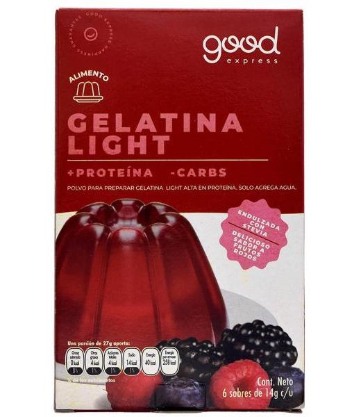 GELATINA LIGHT FRUTOS ROJOS 6 SOB 14 G C U GOOD EXPRESS