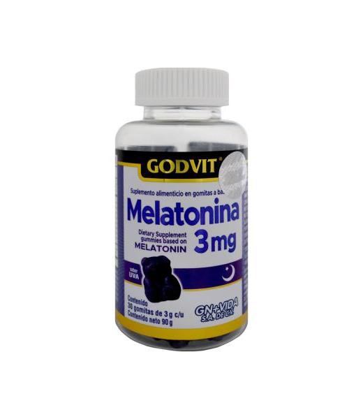 GOMITAS MELATONINA 3MG C 30 SABOR UVA C 3GR GN+VIDA