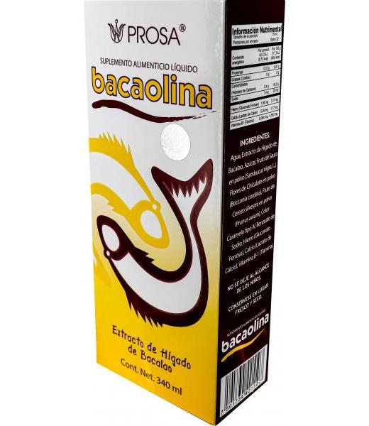 JBE. BACAOLINA 340 ML. EXTRACTO DE HIGADO DE BACALAO PROSA