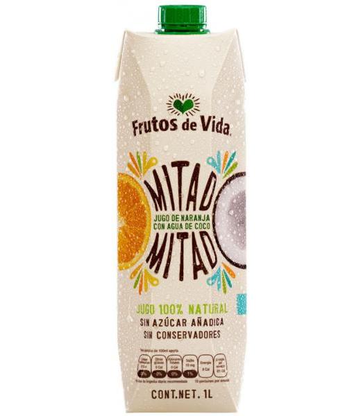 JUGO MITAD NARANJA MITAD COCO 1LT FRUTOS DE VIDA