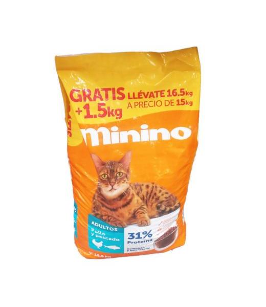 MININO ALIMENTO PARA GATO BULTO 15KG MAS 10% GRATIS
