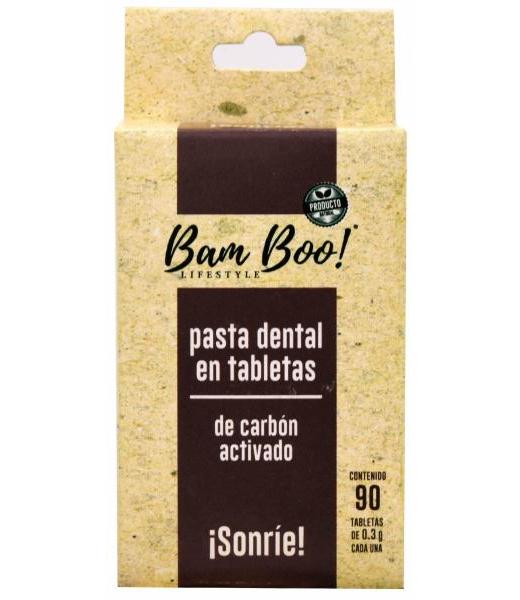 PASTA DENTAL CARBON ACTIVADO 90 TAB BAM BOO LIFESTYLE