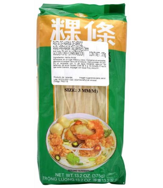 PASTA HARINA DE ARROZ CHANTABOON 3MM 375 G GOLDEN CHEF