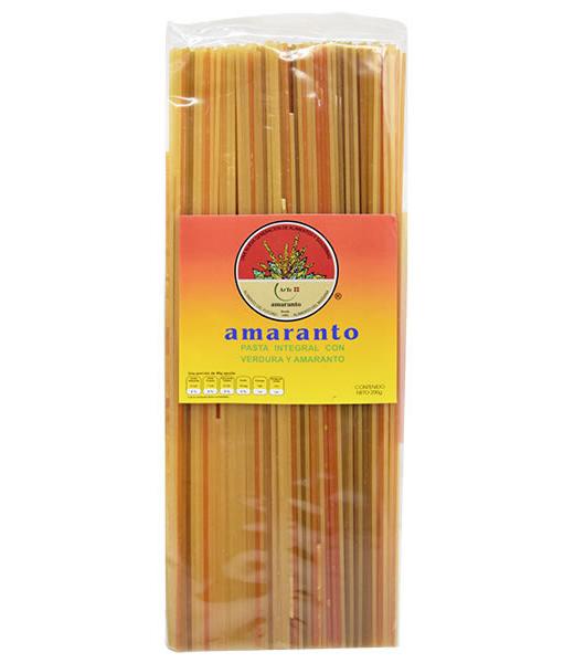 PASTA INTEGRAL CON VERDURA PLUMA 200 G ARTE AMARANTO