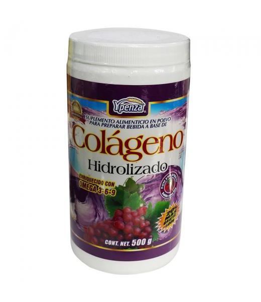 POLVO COLAGENO HIDROLIZADO BEBIDA SABOR UVA 500 GR SOLO PARA DIABETICOS
