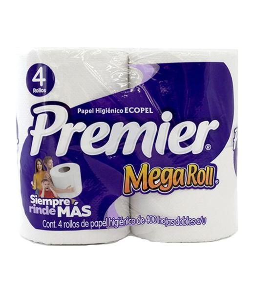PREMIER MEGA ROLL 400 HOJAS 4 ROLLOS
