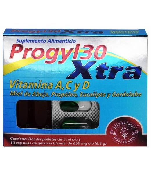 PROGYL 30 EXTRA 10 CAP CON 2 AMP PROGYL30