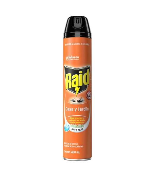 RAID CASA Y JARDIN INSECTICIDA GRANDE 400 ML