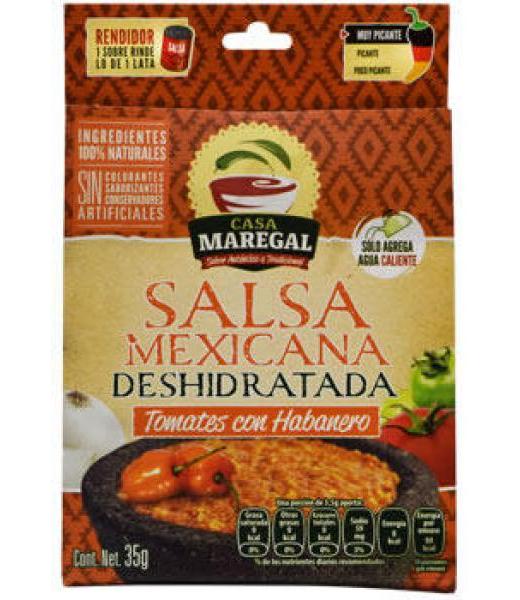 SALSA DESHIDRATADA TOMATE Y HABANERO 35 G CASA MAREGAL