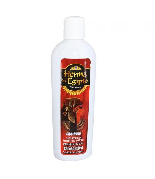 SHAMPOO CON HENNA DE EGIPTO CABELLO ROJIZO 400ML. INTENSIFICA Y D GN+VIDA